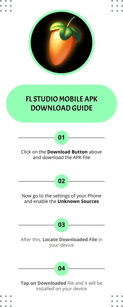 FL Studio Mobile APK Download Guide Infographics